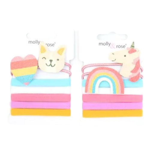 Picture of MOLLY AND ROSE PASTEL HAIR ELSTICS WITH MOTIF